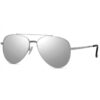 Silver aviator solbrille stel
